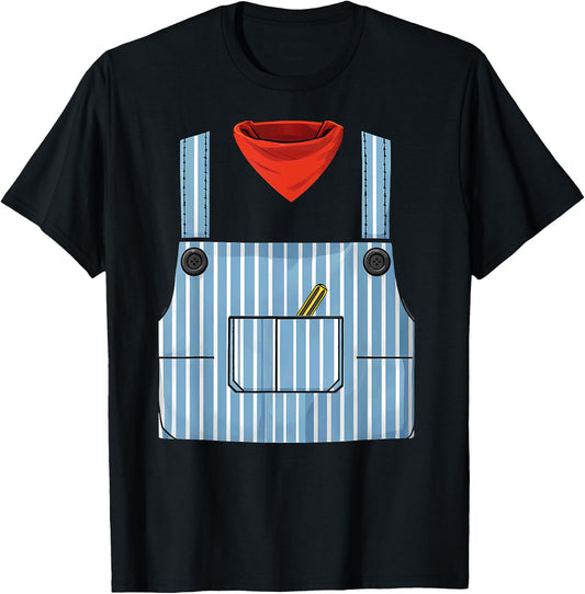 Train Engineer Conductor Halloween Costume T-Shirt - T-Shirt | Black