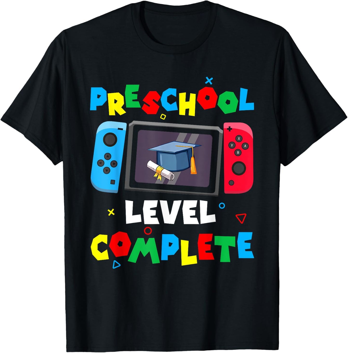 Game Controller Level Preschool Complete Boys Graduation T-Shirt - T-Shirt | Black