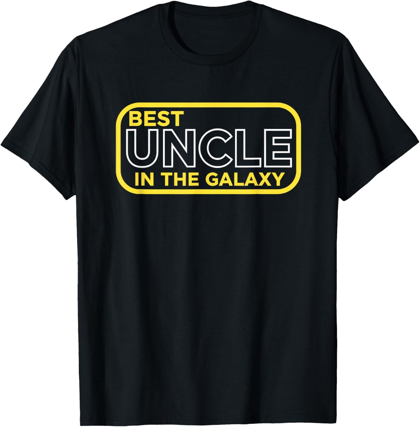 Uncle, Best Uncle in The Galaxy Retro Badge for Cool, Funny T-Shirt - T-Shirt | Black