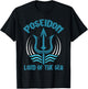 Poseidon Trident Shirt Lord of the Sea Greek God Symbol T-Shirt - T-Shirt | Black