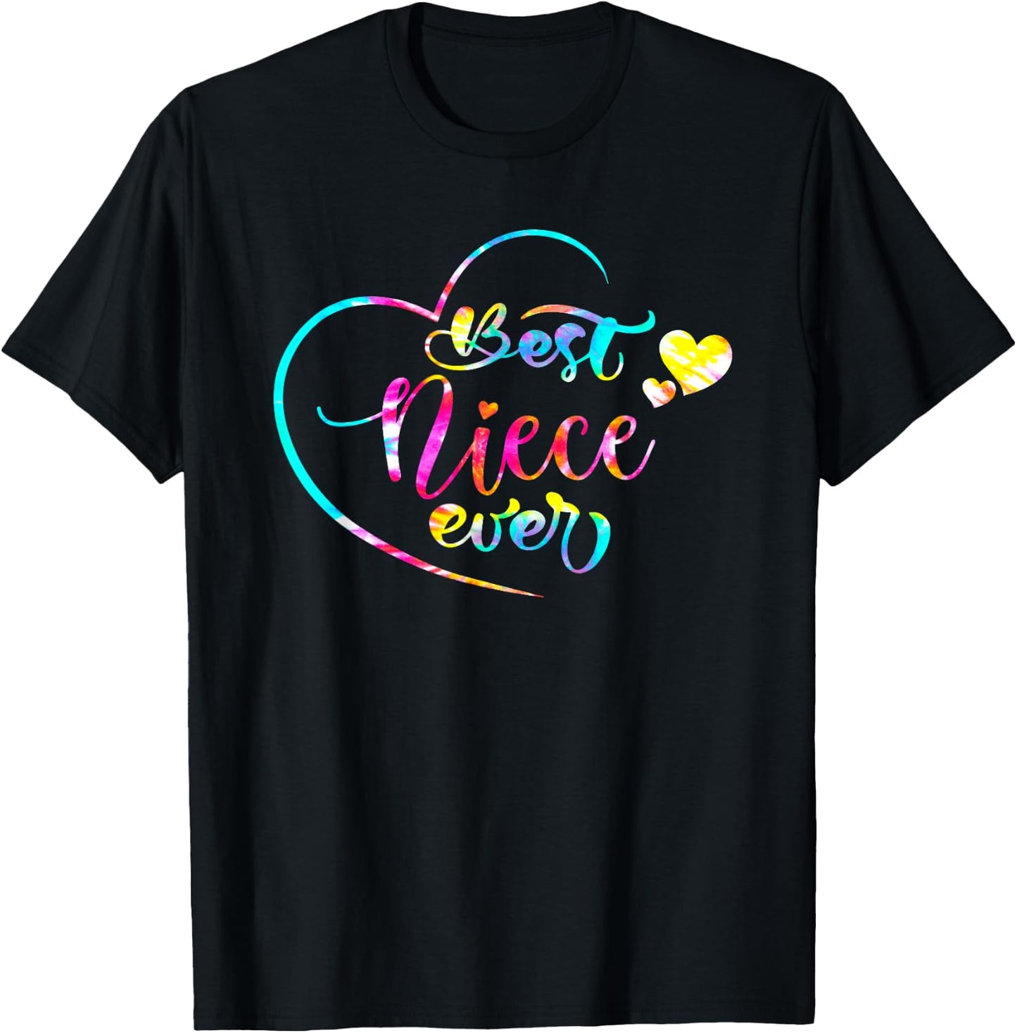 Best Niece Ever Tie Dye From Daughter Son Mom Kids Mothers T-Shirt - T-Shirt | Black
