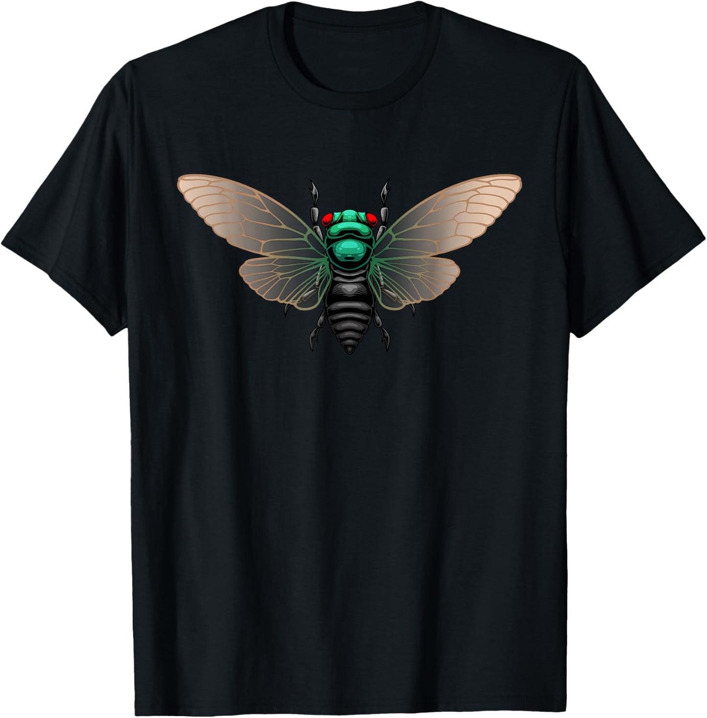 Cicada Art Women Kids Insect Entomologist Cicada T-Shirt - T-Shirt | Black