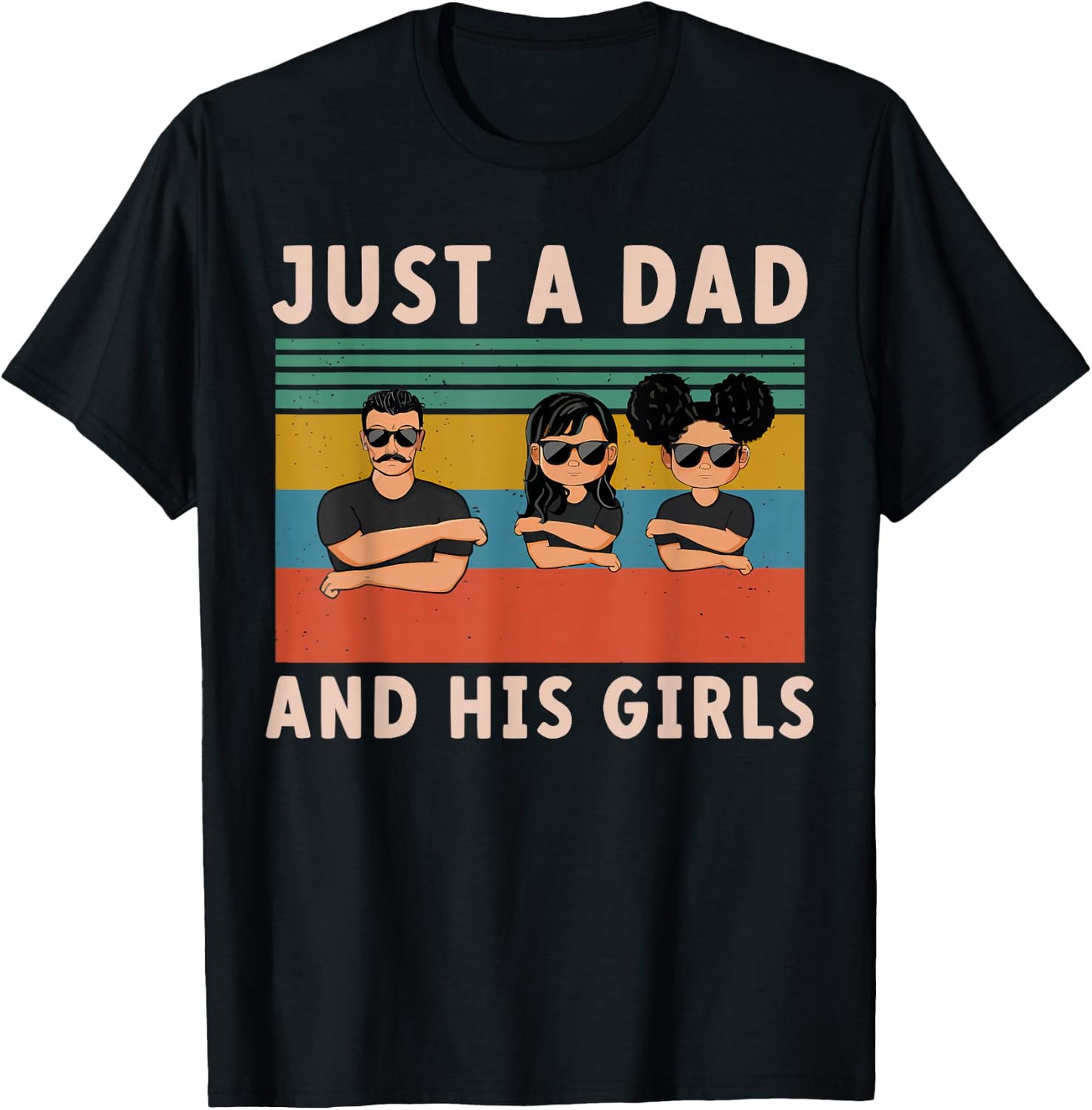 Just A Dad And His Girl Daddy Father's Day 2024 T-Shirt - T-Shirt | Black