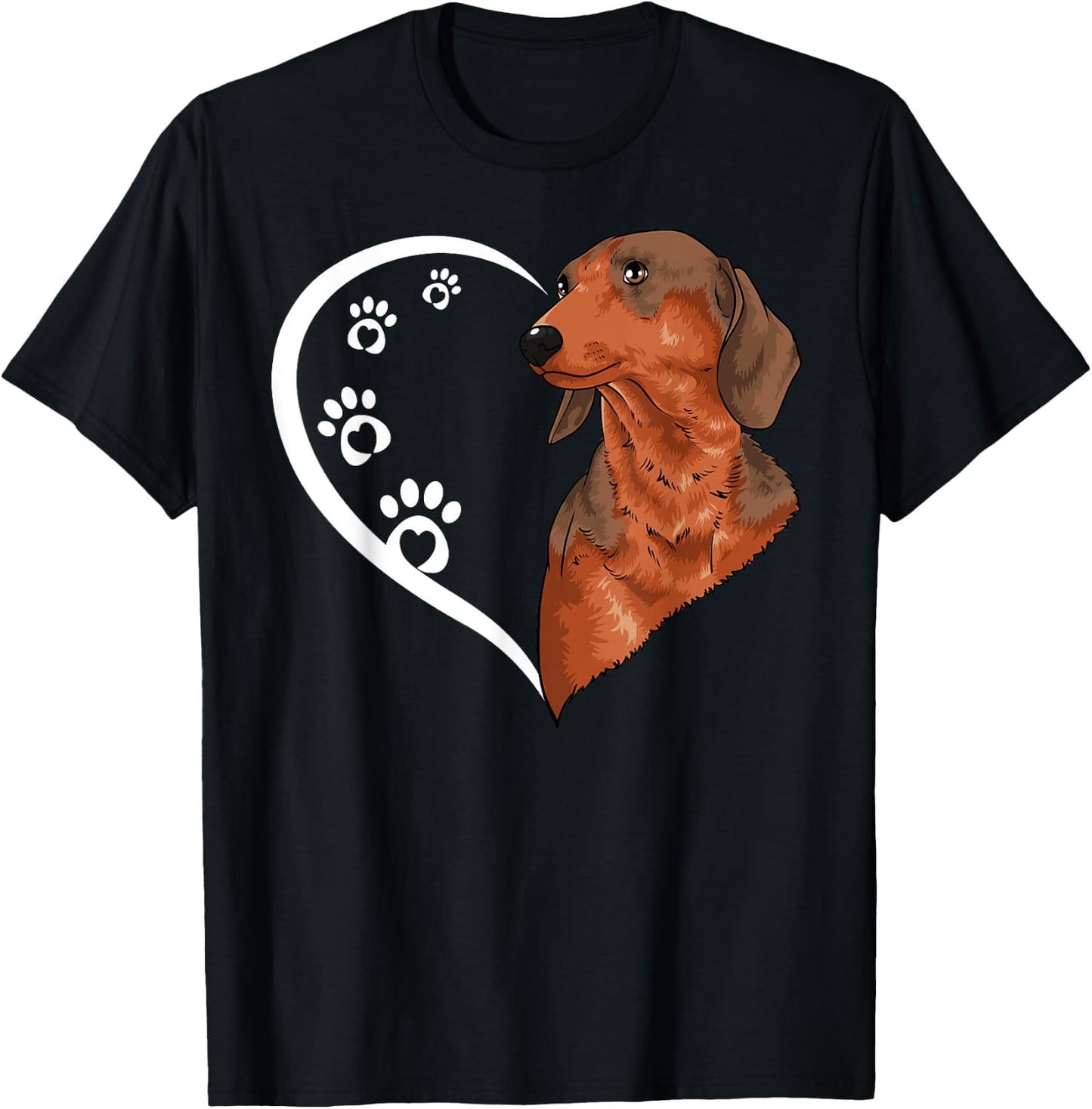 Dachshund Shirts Girls Kids Heart Cute Dachshund T-Shirt - T-Shirt | Black