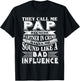They call me Pap because partner in crime T-Shirt - T-Shirt | Black