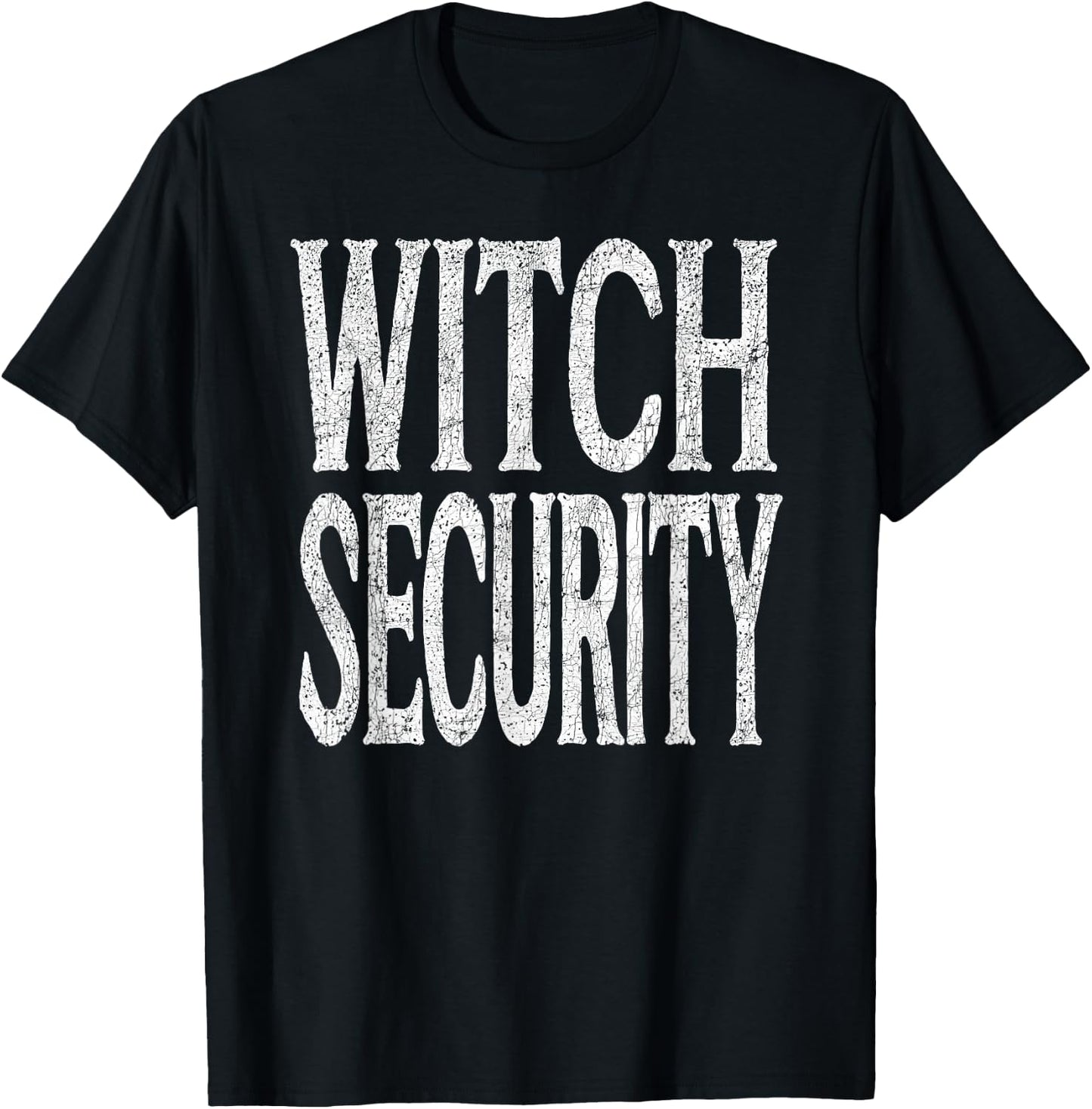 Witch Halloween Costumes -Adult Black Short Sleeve , Small, Witch Security T-Shirt - T-Shirt | Black