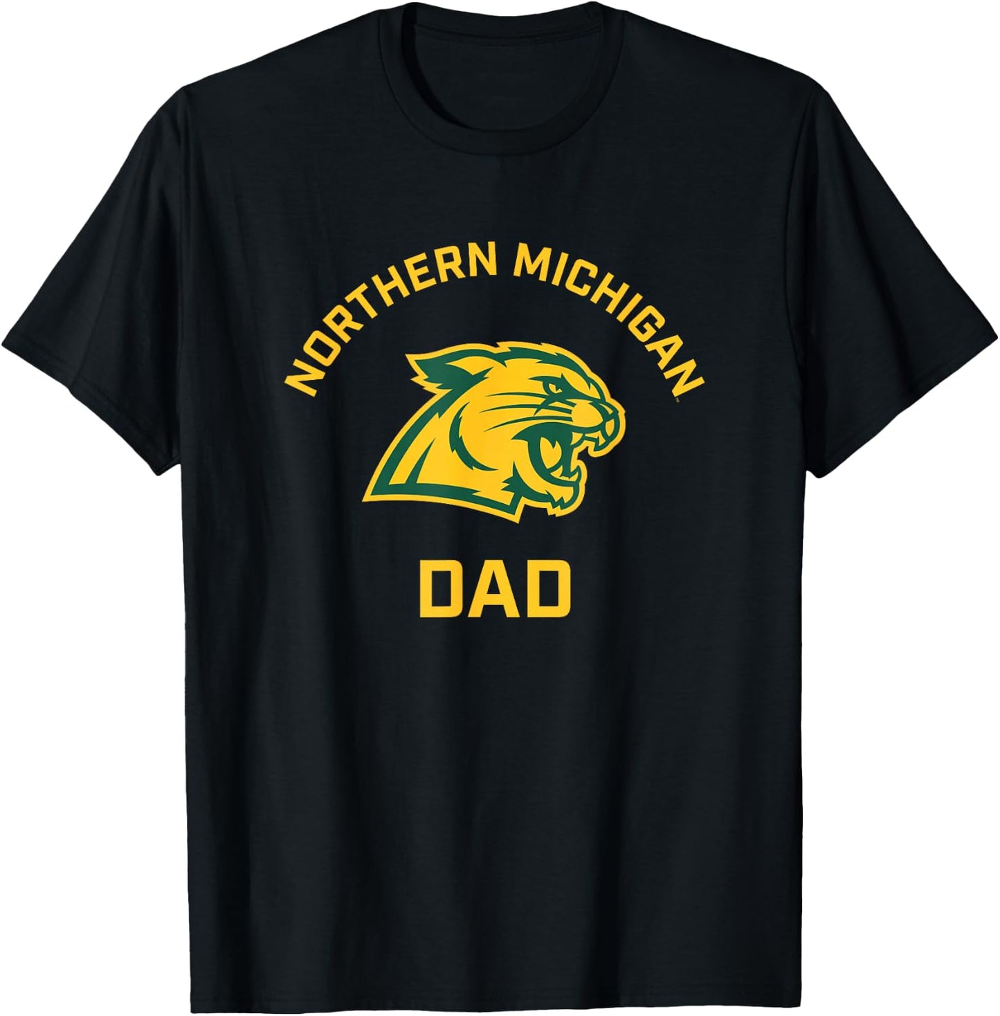 Northern Michigan University NMU Wildcats Arched Dad T-Shirt - T-Shirt | Black
