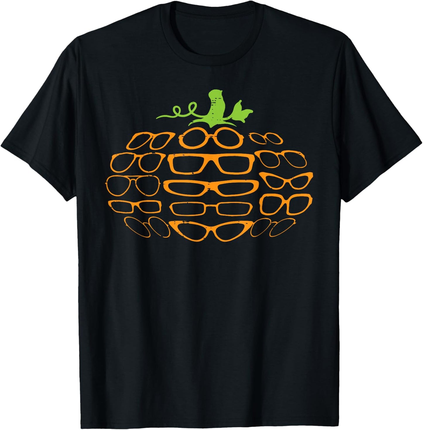 Halloween Optometry Glasses Pumpkin Optician Men Women Kids T-Shirt - T-Shirt | Black