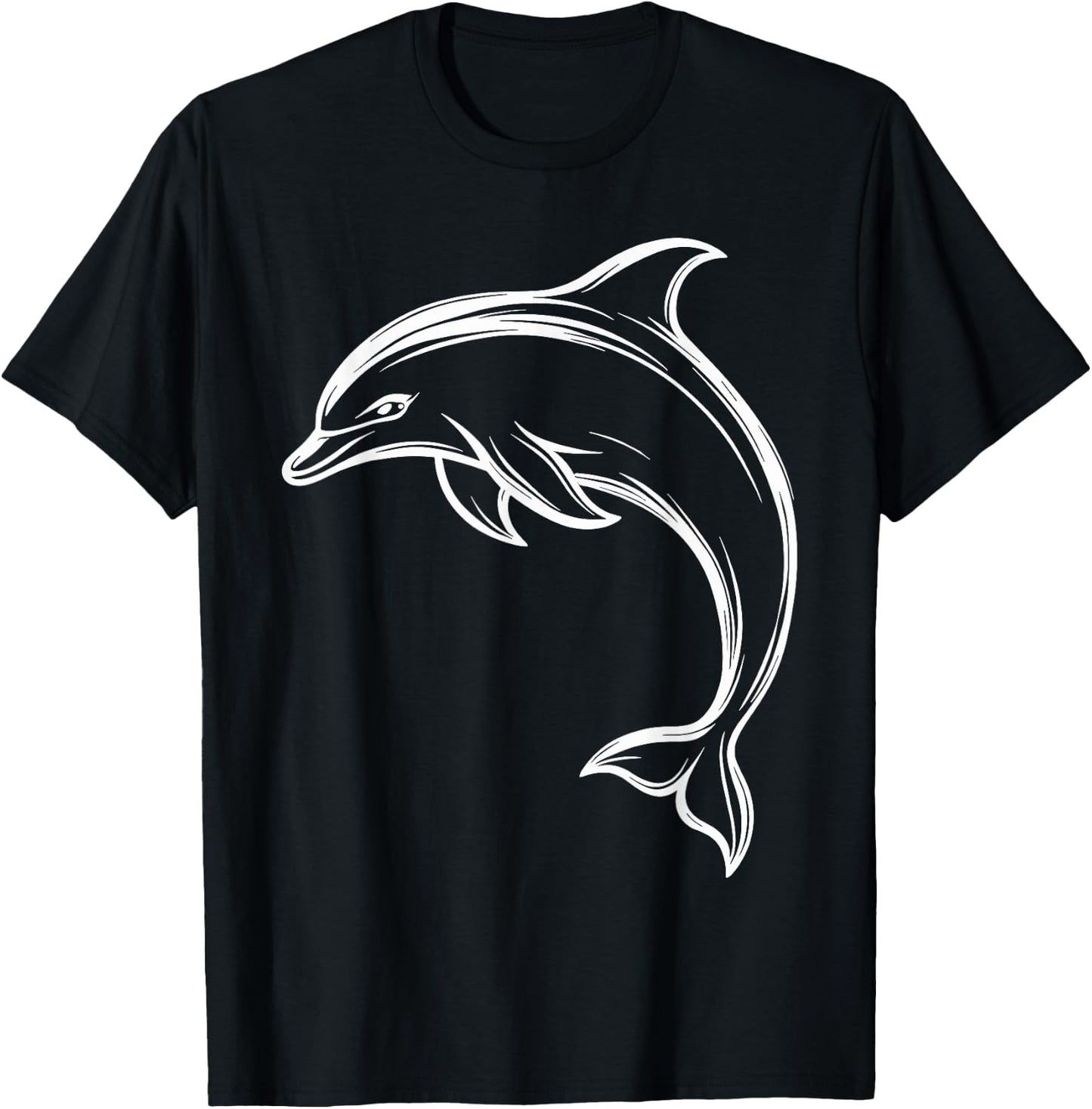Dolphin | Cute Dolphin Graphic T-Shirt - T-Shirt | Black