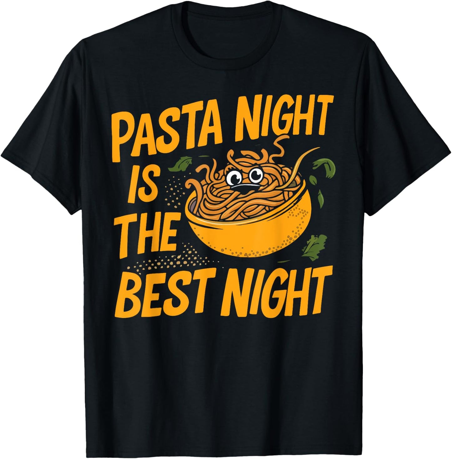 Pasta Night is the Best Night Pasta Party T-Shirt - T-Shirt | Black