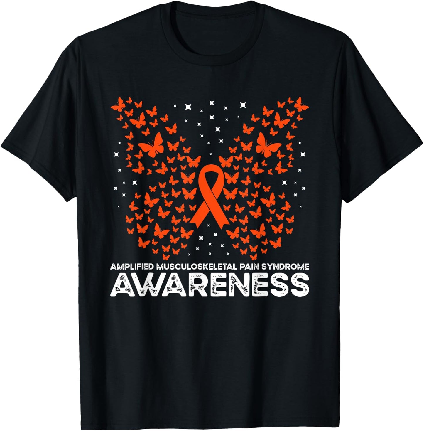 Amplified Musculoskeletal Pain Syndrome Butterfly AMPS T-Shirt - T-Shirt | Black