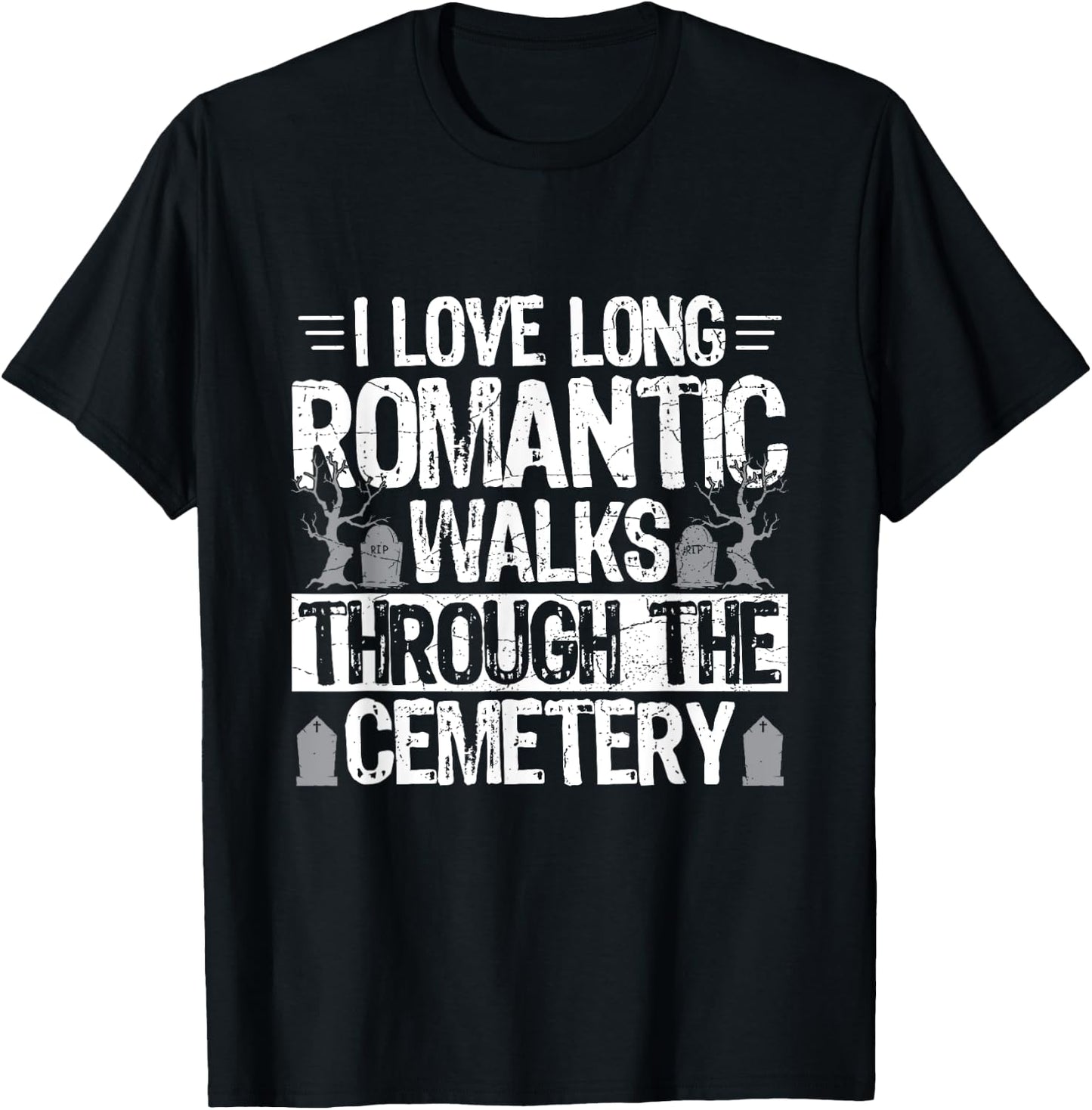 Graveyard Design for a Cemetery Tour Guide T-Shirt - T-Shirt | Black