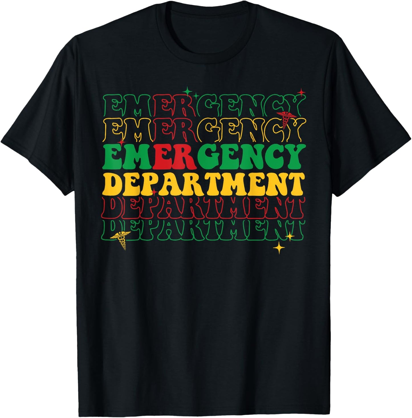 Emergency Department Juneteenth Pride African American T-Shirt - T-Shirt | Black