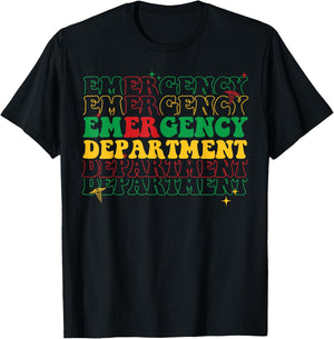 Emergency Department Juneteenth Pride African American T-Shirt - T-Shirt | Black