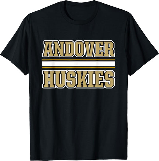 Andover Huskies Horizontal Stripes T-Shirt - T-Shirt | Black