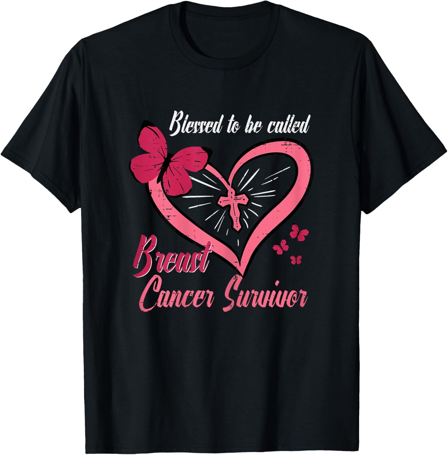 Blessed To Be Called Breast Cancer Survivor Christian Women T-Shirt - T-Shirt | Black