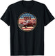 Vintage 1953 F-100, Red Pick Up Trucks, Hot Rod, Patriotic T-Shirt - T-Shirt | Black