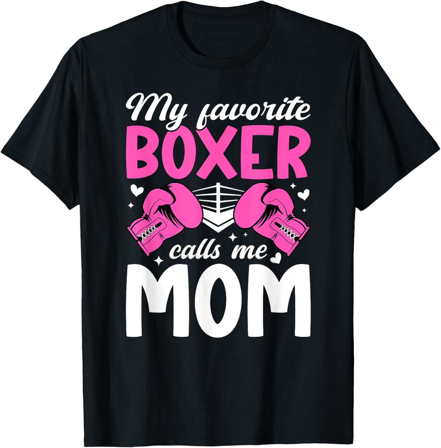 Proud Boxing Mom Boxing Mama Boxing Mother T-Shirt - T-Shirt | Black