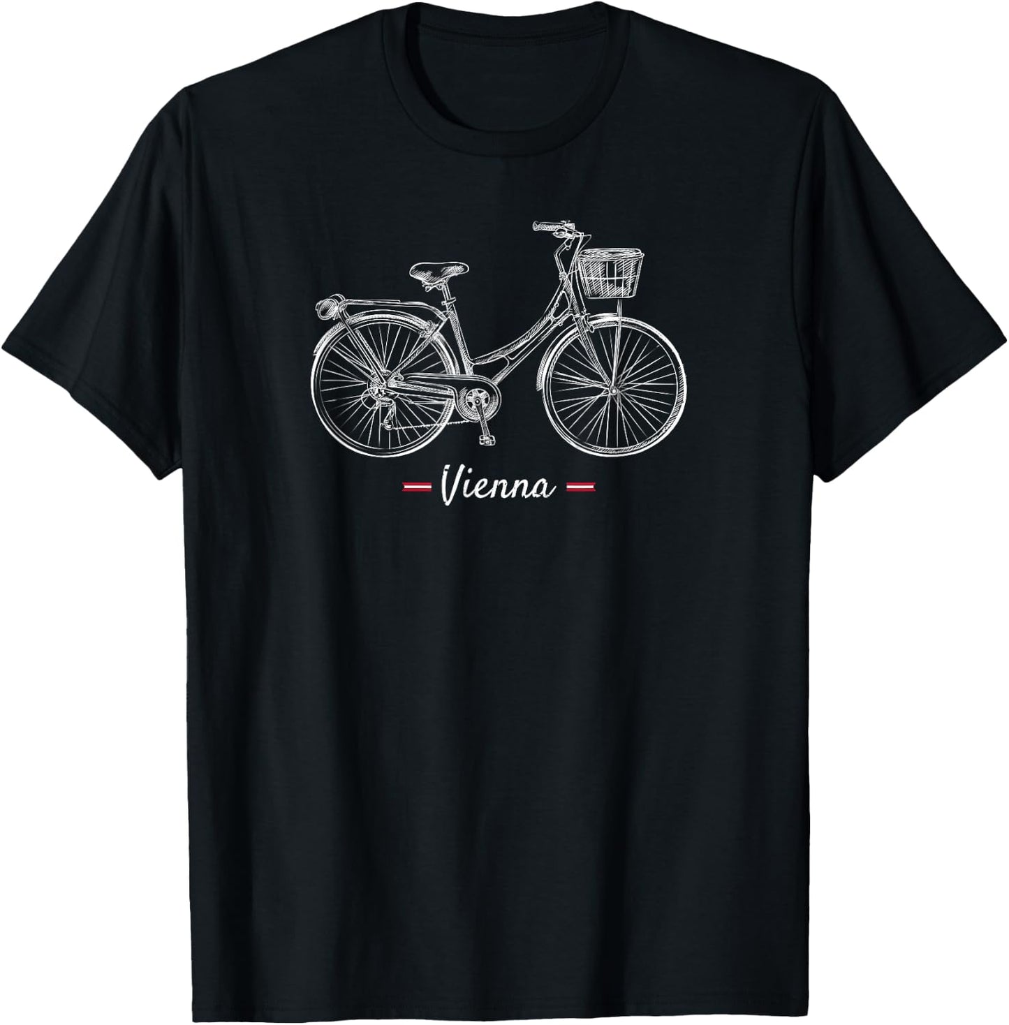 Vintage Bicycle Vienna Austria | Bike Lover T-Shirt - T-Shirt | Black