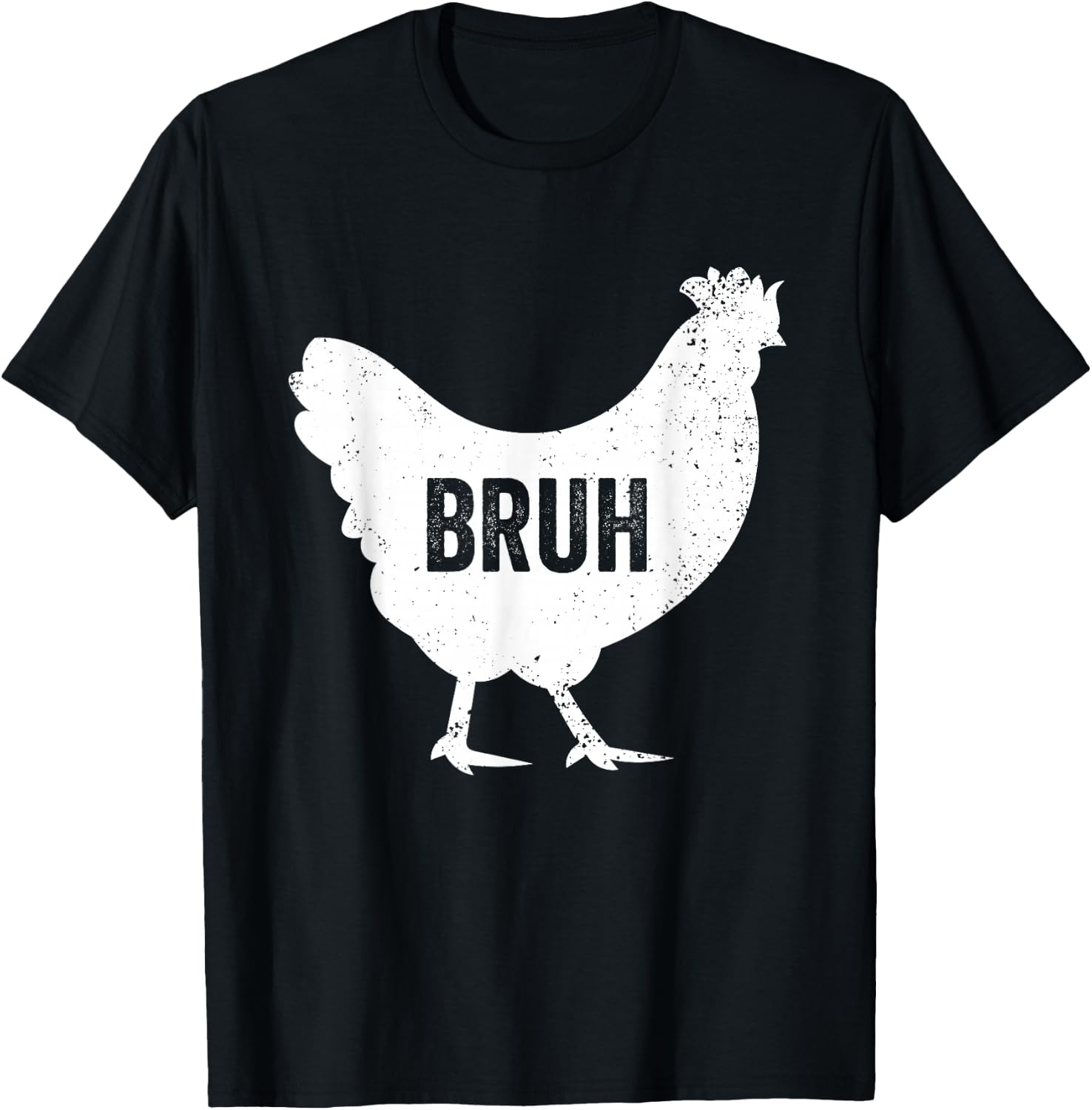 Bruh Chicken Lover Bruh Meme Funny Teens Boys Farming T-Shirt - T-Shirt | Black