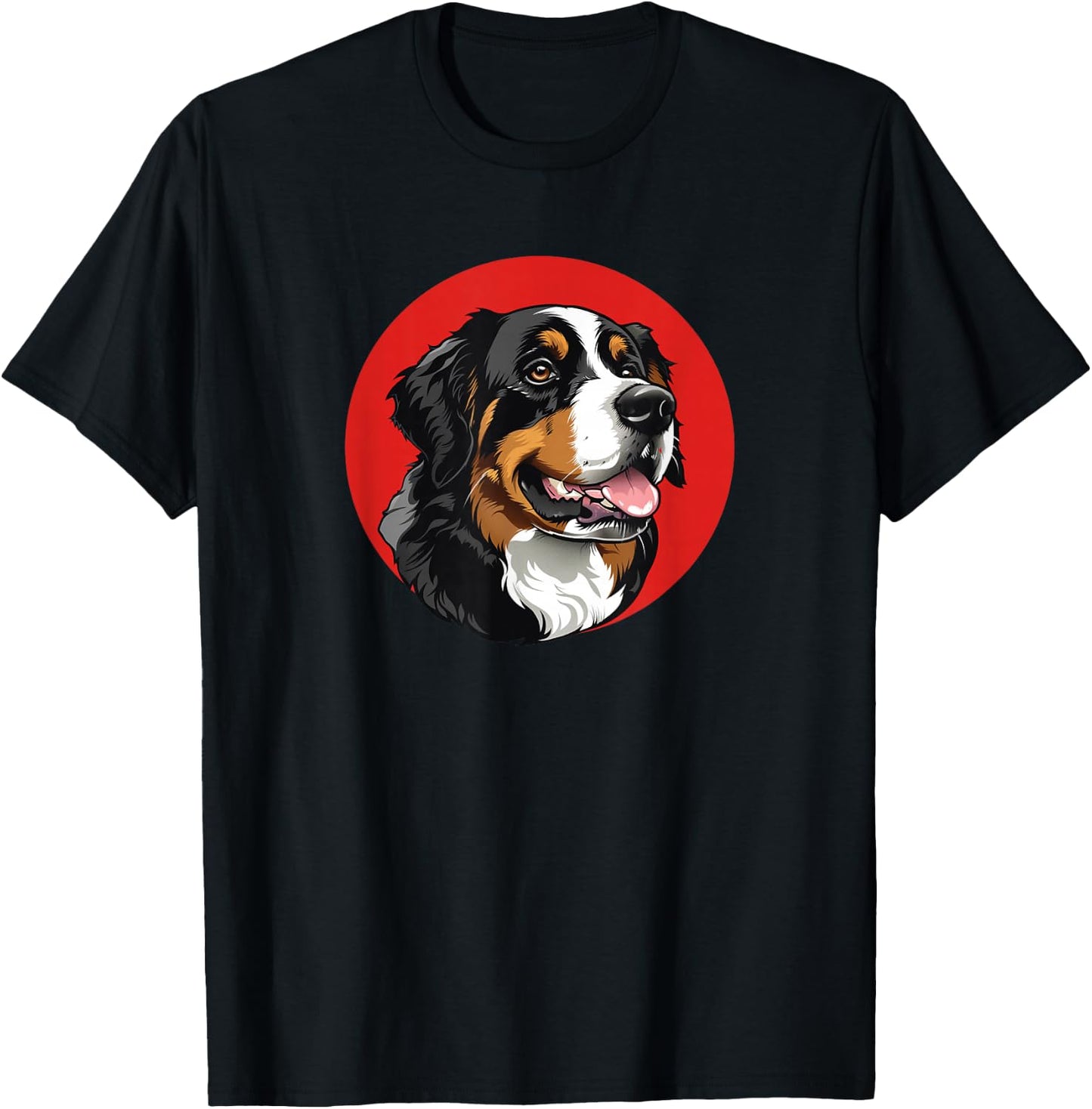 Retro Vintage Logo Bernese Mountain Dog Lover T-Shirt - T-Shirt | Black