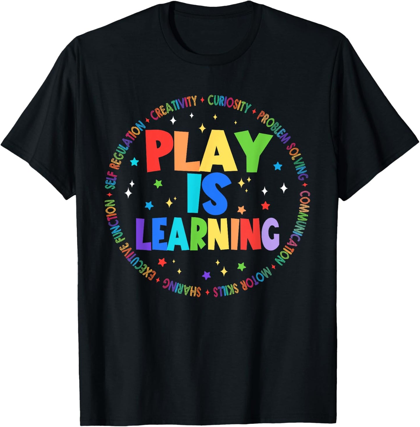Retro Play Is Learning Teacher Back To School Women Girls Kids T-Shirt - T-Shirt | Black