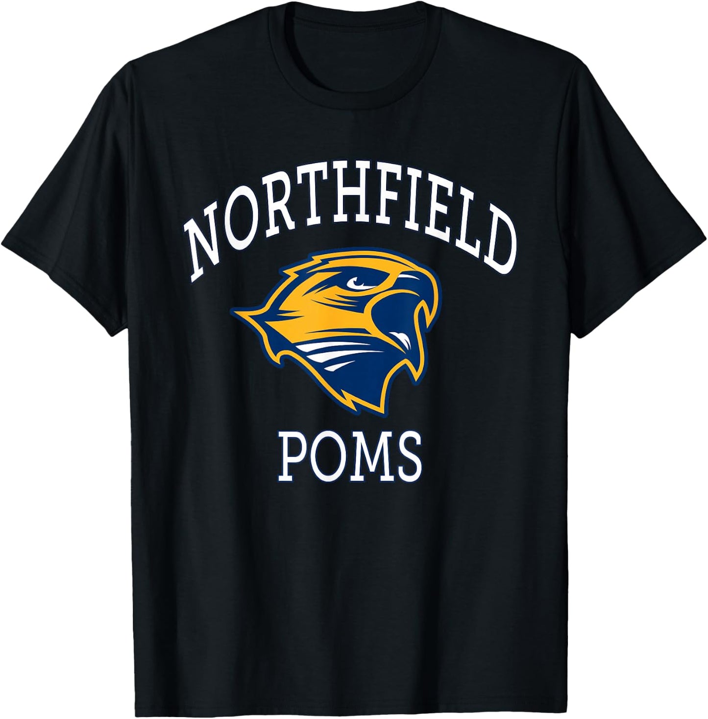 Northfield High School Nighthawks Poms T-Shirt - T-Shirt | Black
