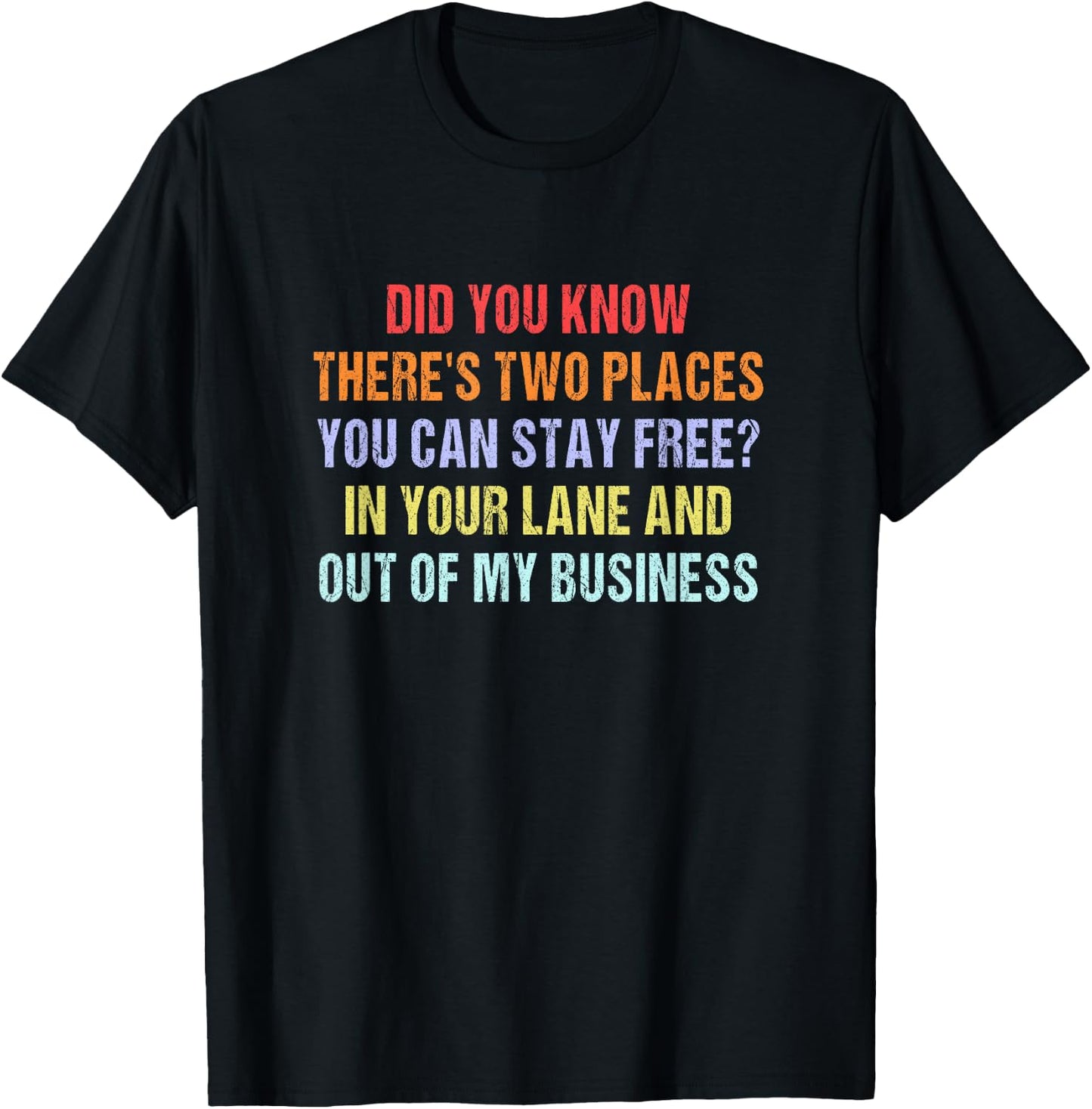 Did You Know There Are Two Places You Can Stay For Free T-Shirt - T-Shirt | Black