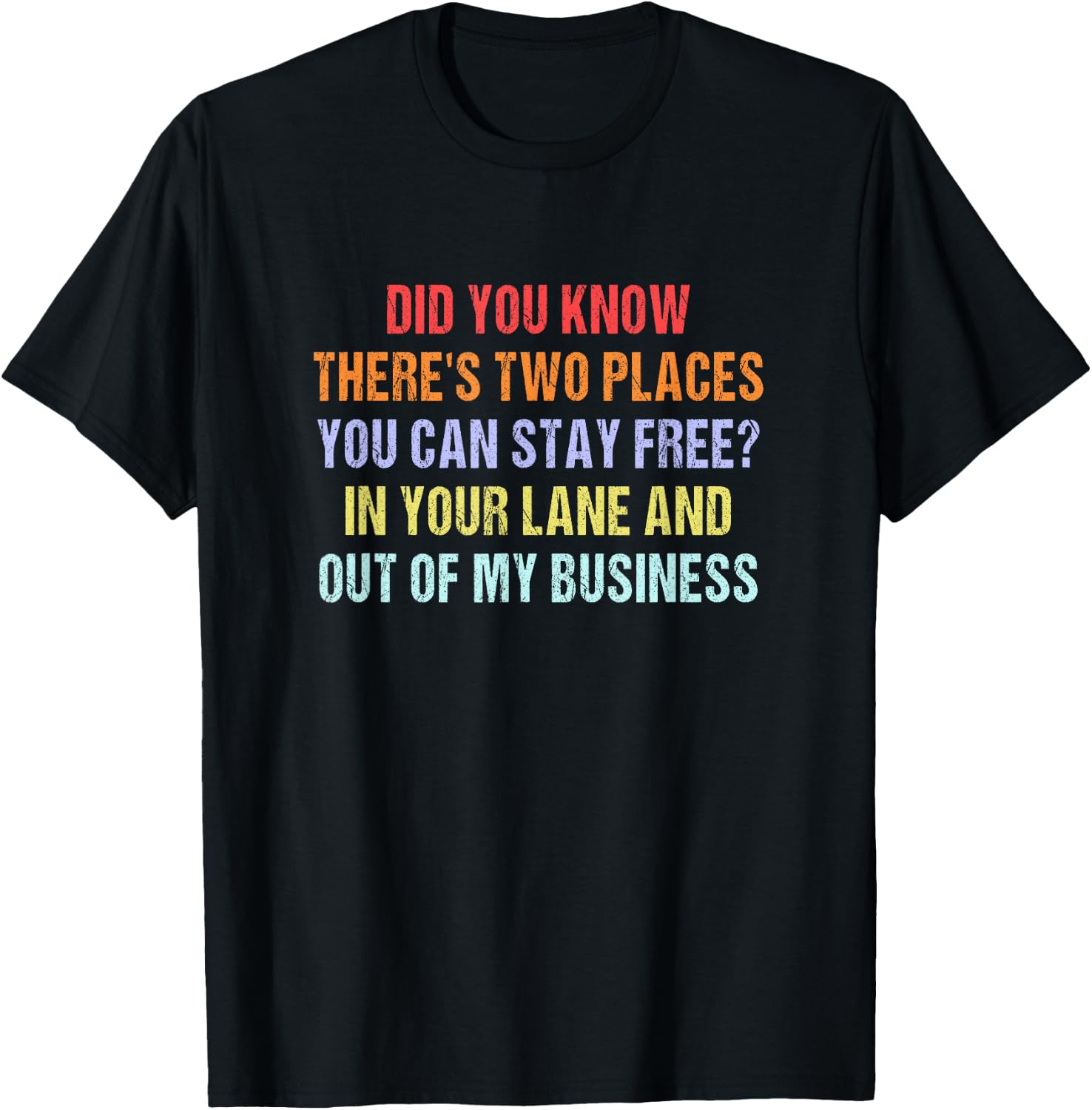 Did You Know There Are Two Places You Can Stay For Free T-Shirt - T-Shirt | Black