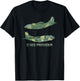 C-123 Provider US Transport Plane Chart T-Shirt - T-Shirt | Black