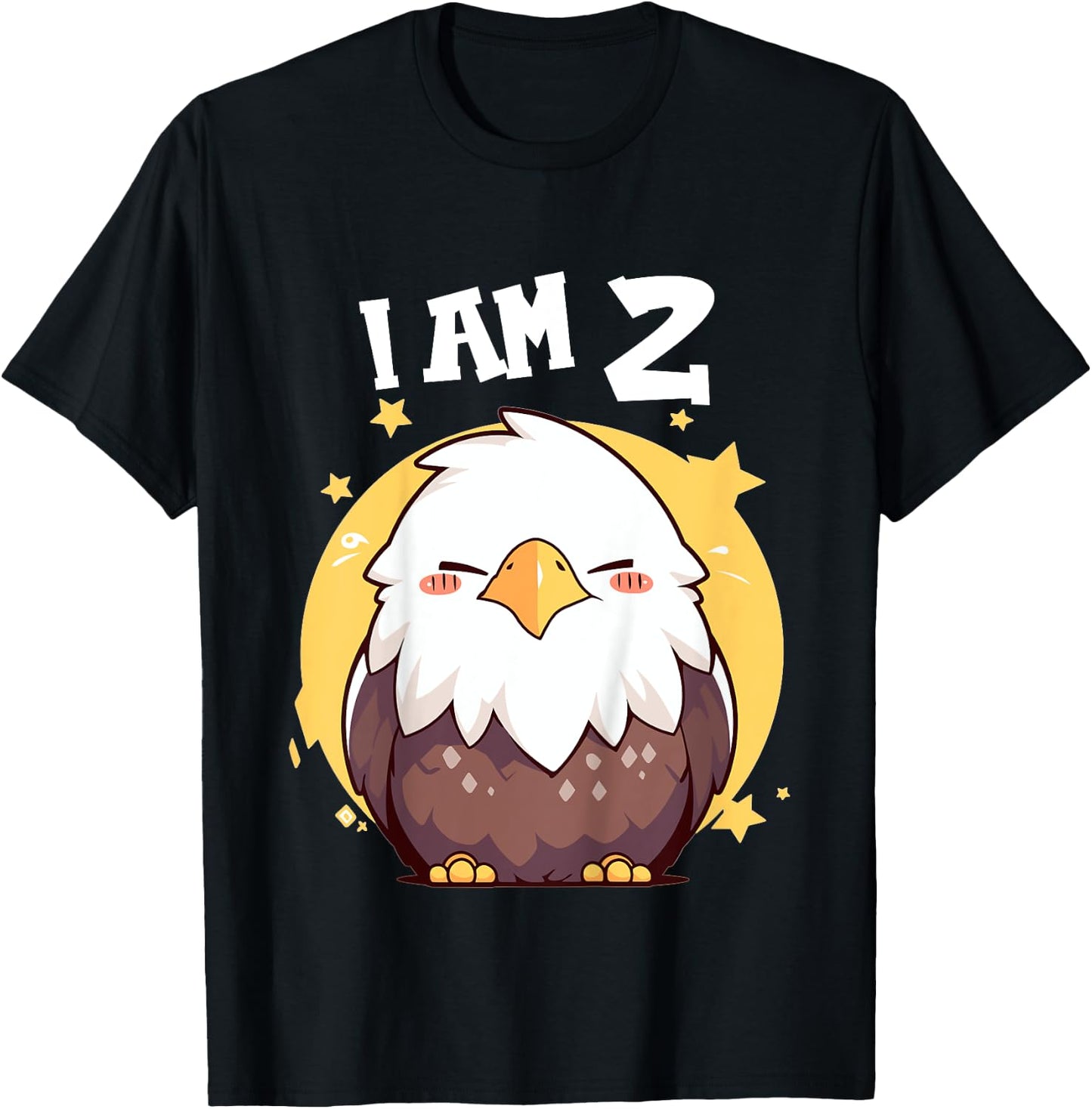 2 Years old 2 birthday Bald Eagles Boy Girl Bald Eagle T-Shirt - T-Shirt | Black