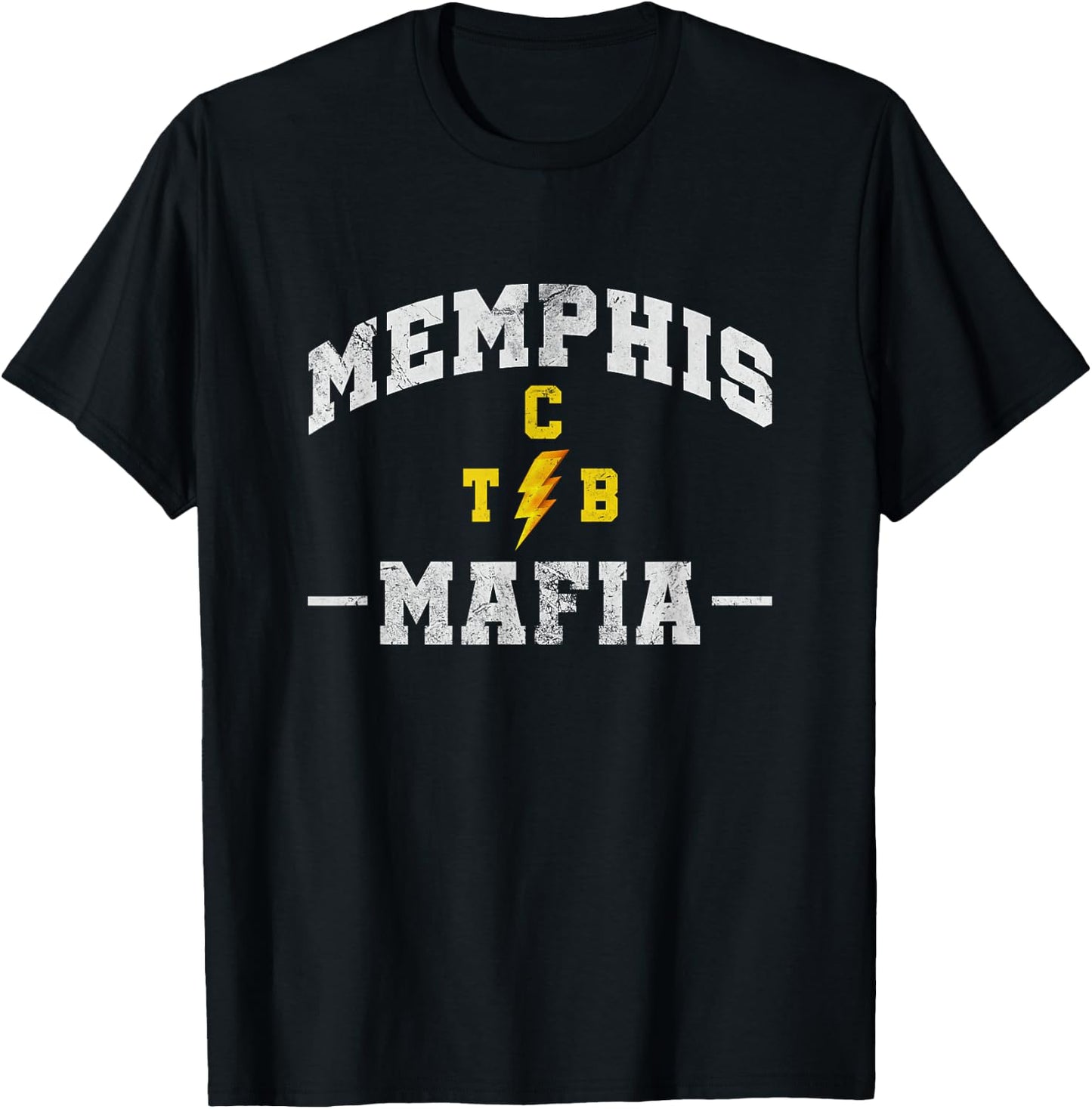 Memphis Mafia Tennessee USA TN State Pride Distressed T-Shirt - T-Shirt | Black