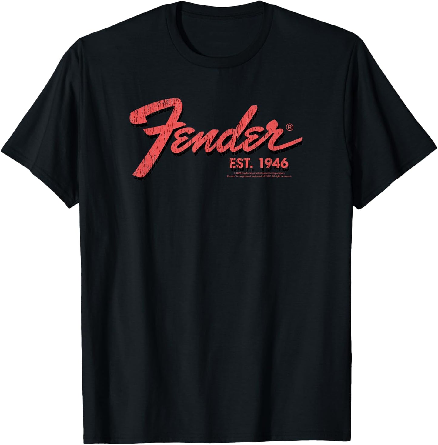 Fender Est. 1946 Classic Centered Logo T-Shirt - T-Shirt | Black