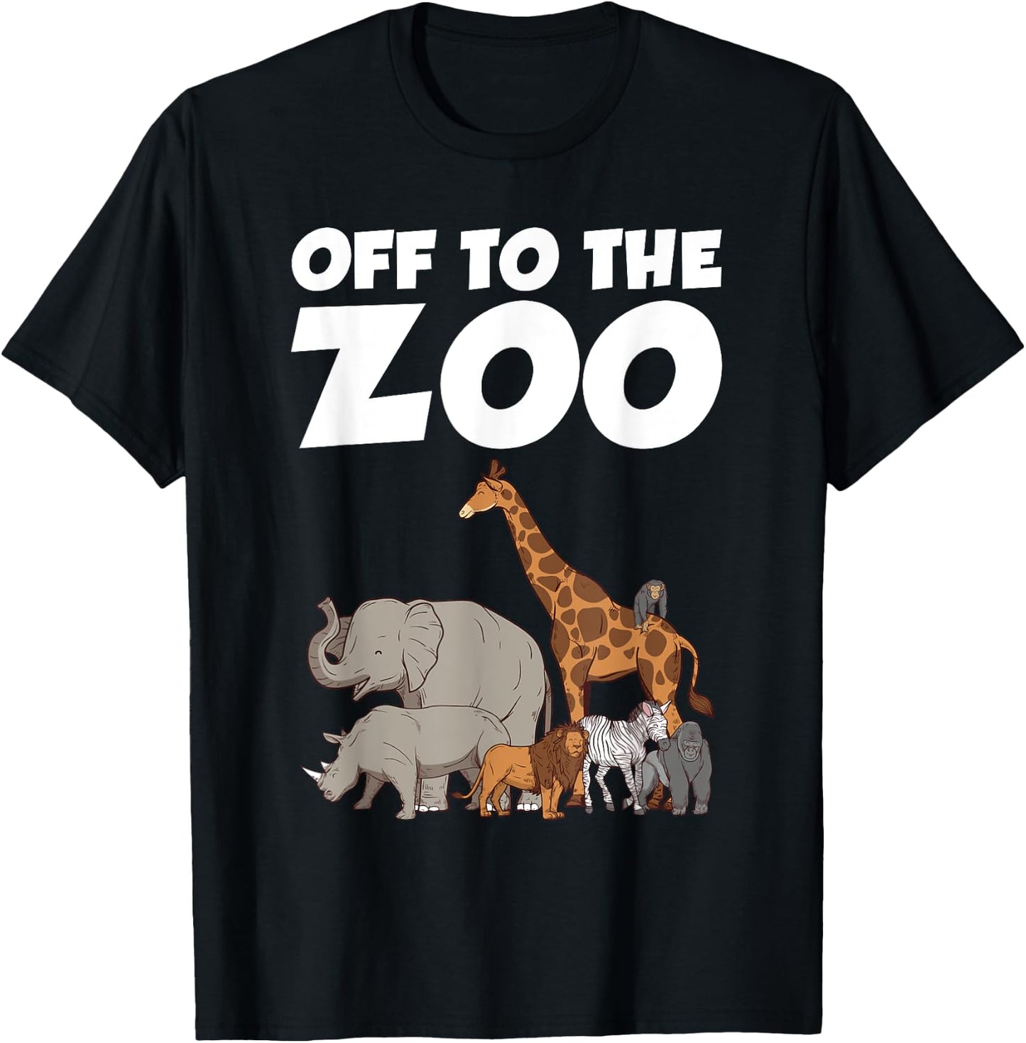 Cool Zoo Art Women Kids Zookeeper Animal Zoo Lover T-Shirt - T-Shirt | Black