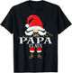 The Papa Claus Christmas Pajama T-Shirt - T-Shirt | Black