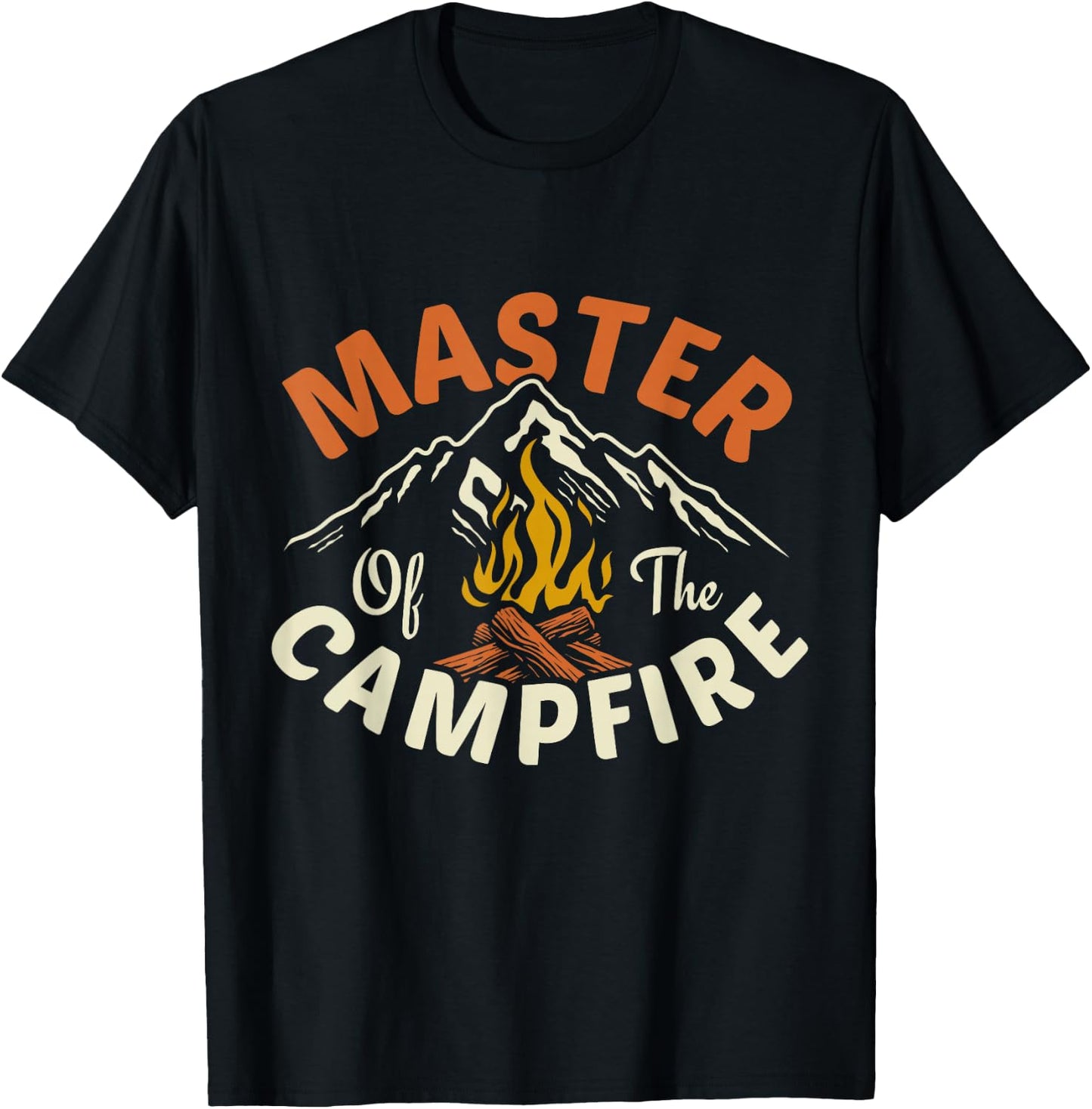 Funny Outdoor Camping Gifts Men Women Master Of Campfire T-Shirt - T-Shirt | Black
