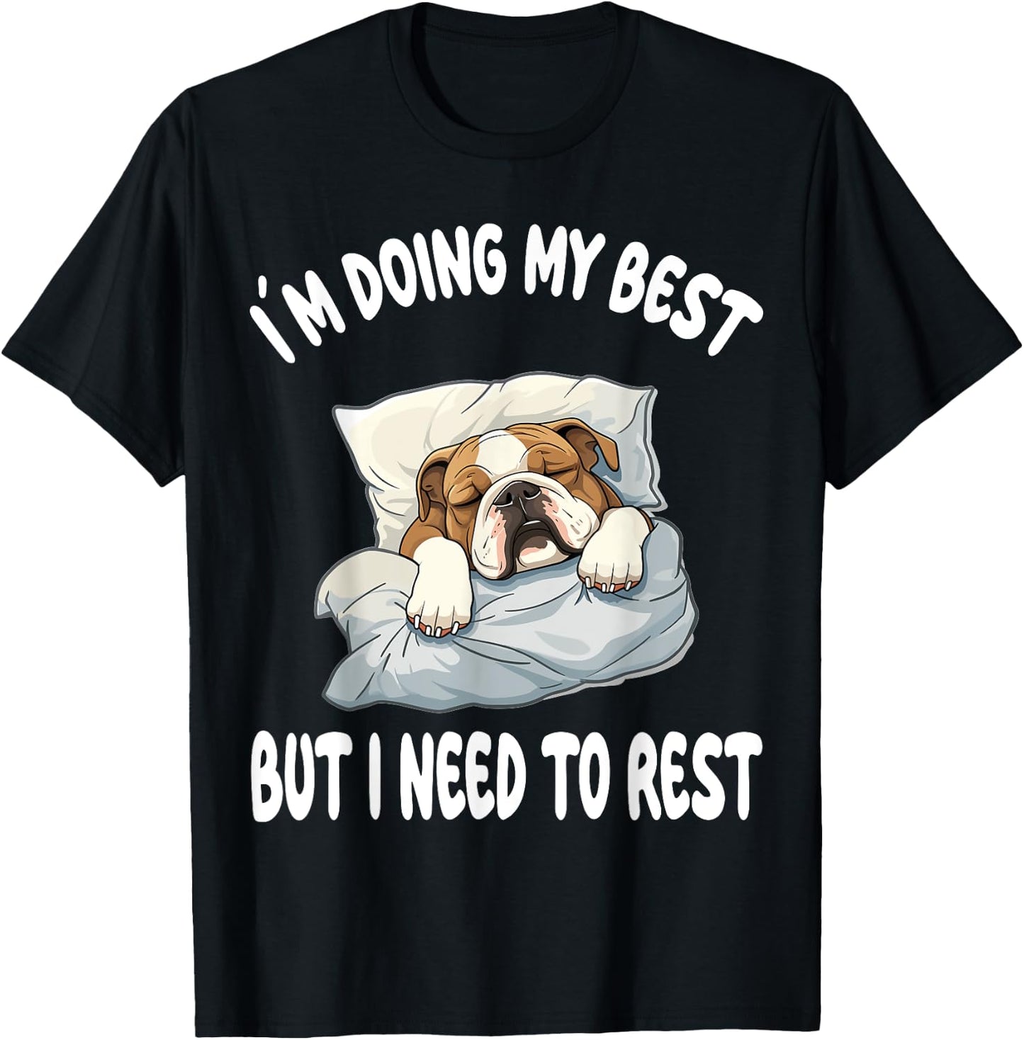 English Bulldog Official Sleepshirt Pajamas Nightgown Women Girls Kids T-Shirt - T-Shirt | Black