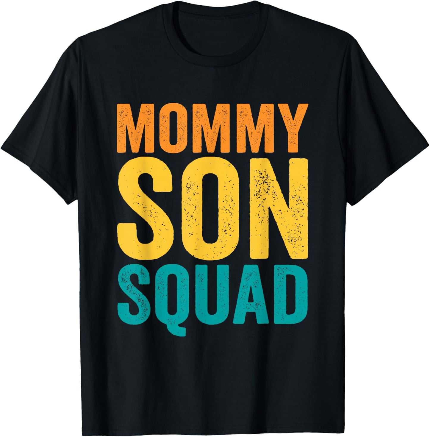 Mommy Son Squad Mother's Day Matching Mom Sons Mother Son T-Shirt - T-Shirt | Black