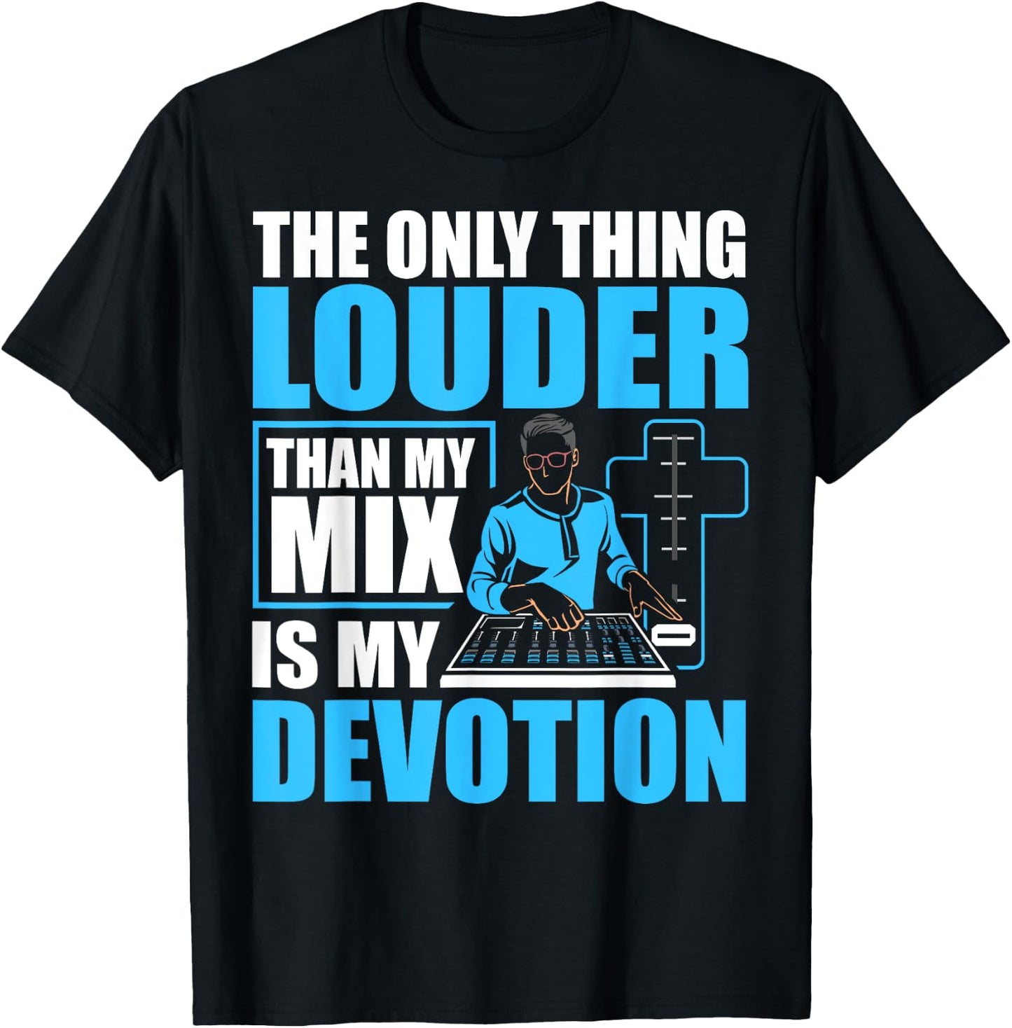 Audio Church Sound Tech Recording Engineer Church Sound Guy T-Shirt - T-Shirt | Black