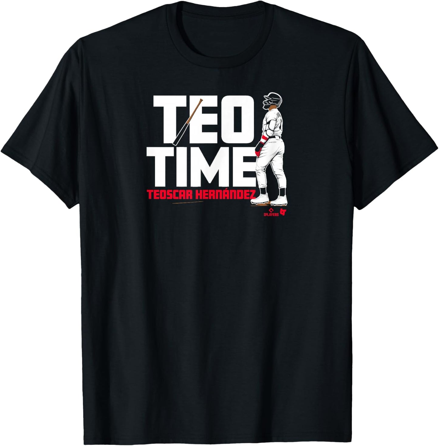 BreakingT Teoscar Hernandez - Teo Time - Los Angeles Baseball , Small, Blue T-Shirt - T-Shirt | Black