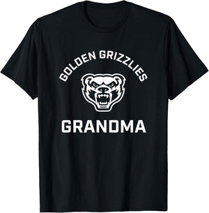 Oakland University Golden Grizzlies Arched Grandma T-Shirt - T-Shirt | Black