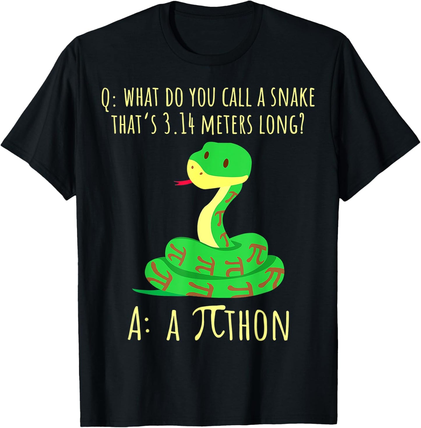 Python Pithon Pi Symbol Funny Math Teacher Pi Day Women T-Shirt - T-Shirt | Black