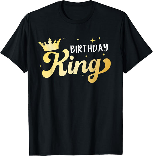 Birthday King For Boys And Men Matching Birthday T-Shirt - T-Shirt | Black