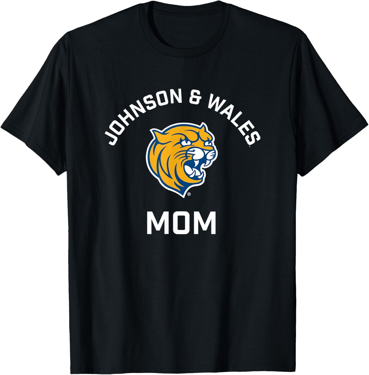 Johnson and Wales University JWU Wildcats Arched Mom T-Shirt - T-Shirt | Black