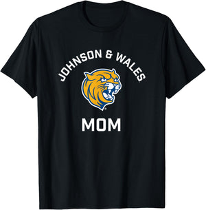 Johnson and Wales University JWU Wildcats Arched Mom T-Shirt - T-Shirt | Black