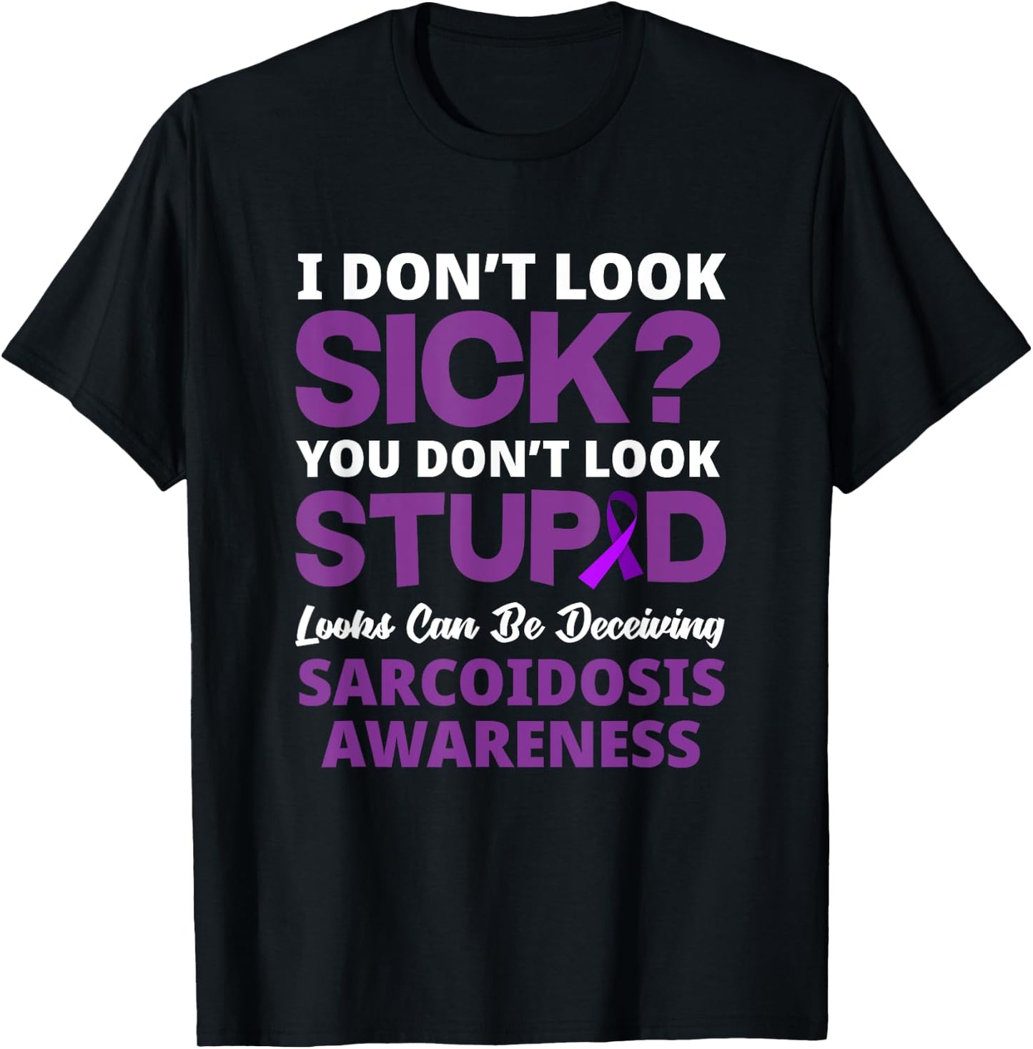 Funny Sarcoidosis Warrior Sarcoidosis Awareness T-Shirt - T-Shirt | Black