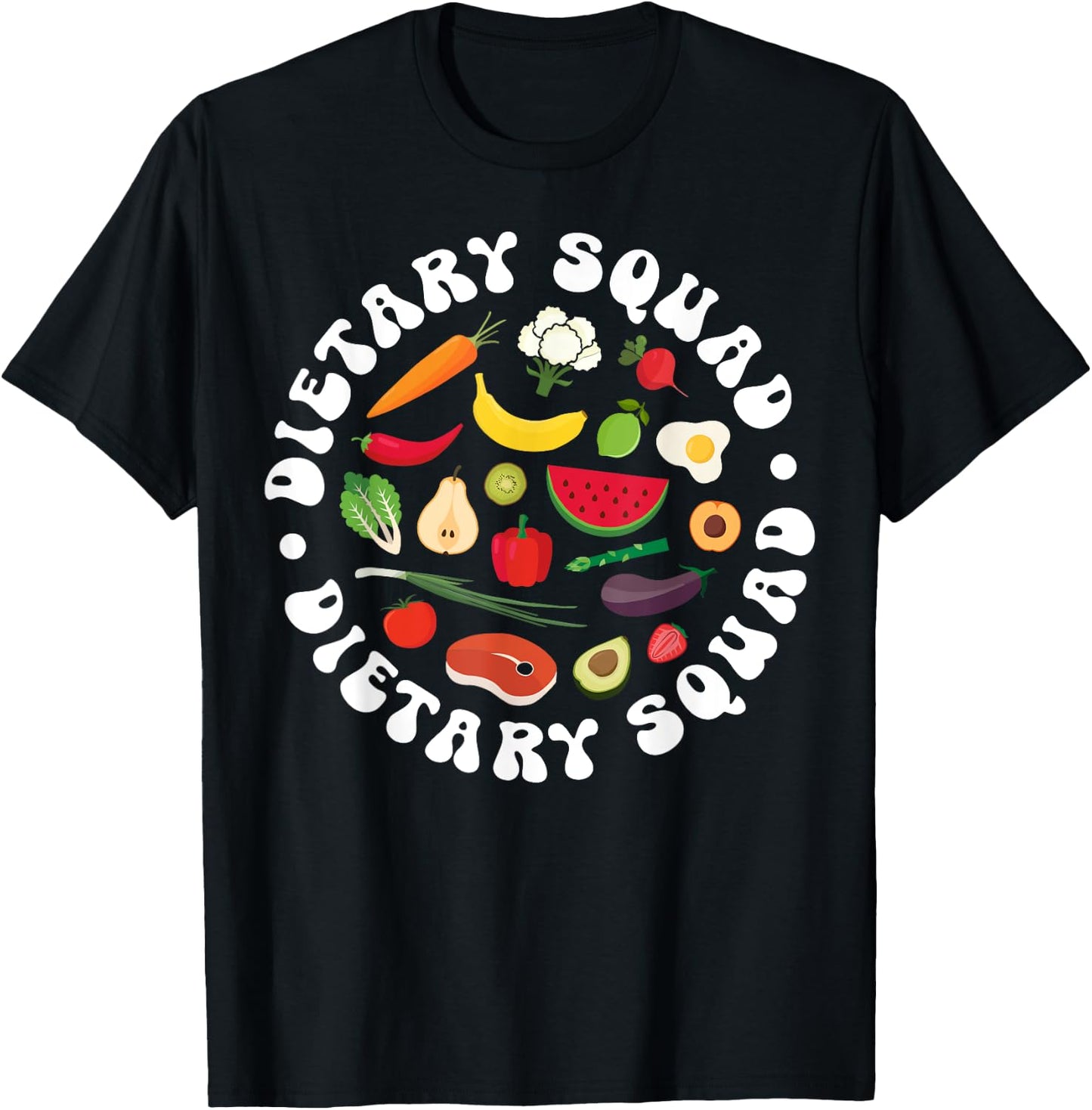 Dietary Squad Dietitian Dietary Worker T-Shirt - T-Shirt | Black