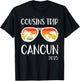 Cousins Trip Cancun Mexico 2025 Weekend Family Reunion T-Shirt - T-Shirt | Black
