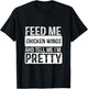 Feed Me Chicken wings - BBQ Lover Meat Smoker Grilling T-Shirt - T-Shirt | Black