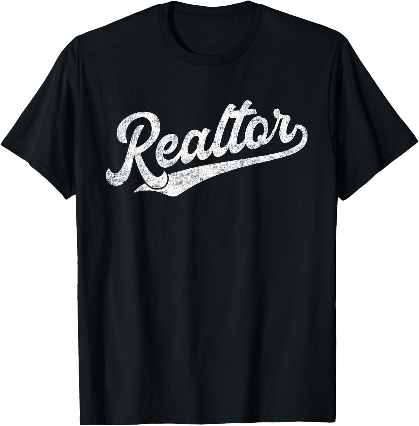 Realtor Real Estate Agent Funny Retro Vintage Gift Men Women T-Shirt - T-Shirt | Black